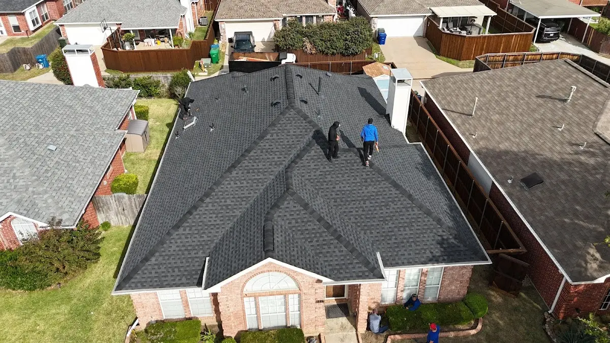 Slate & Tile Roof Repair work in progress on a Hackensack property